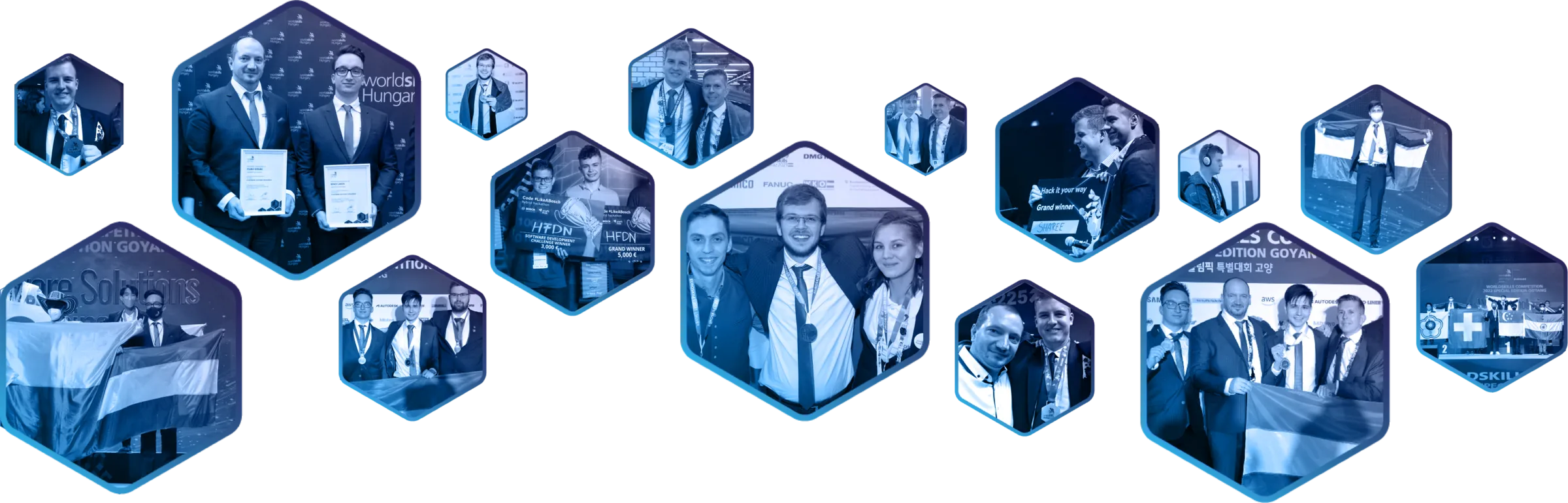 Magnolia ITS team members at WorldSkills and EuroSkills competitions and award ceremonies